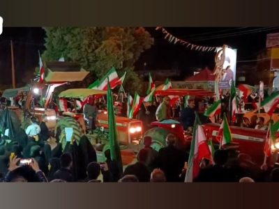 کاروان تراکتورسواران فسا؛ حمایت کشاورزان فسا از نیروهای مسلح