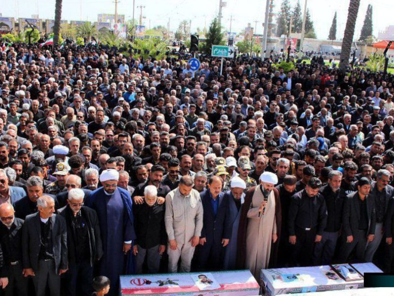 تشییع باشکوه ۴ شهید (جنگ رمضان)در فسا