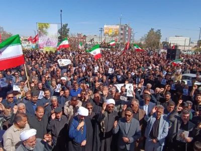 برگزاری راهپیمایی اعتراضی مردم فسا پس از نماز جمعه