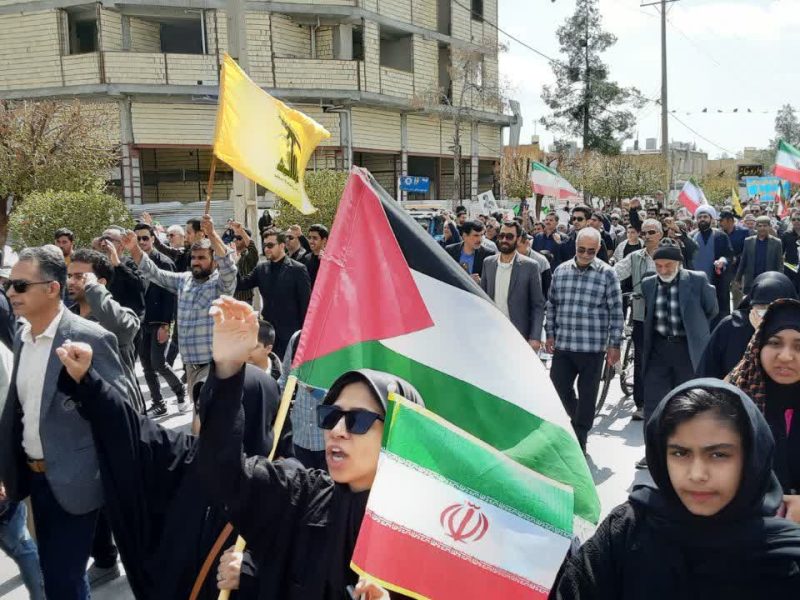 سیل خروشان مردم فسا در راهپیمایی روز قدس ۱۴۰۴