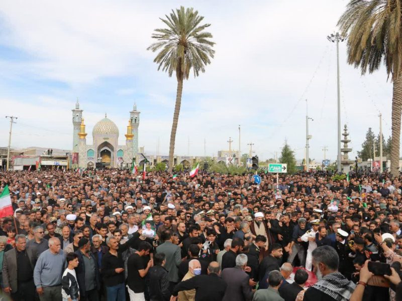 تشییع باشکوه مردم فسا با شهدای ناو دنا