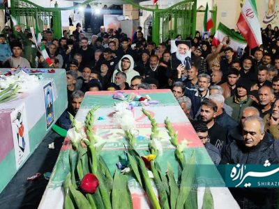 مراسم استقبال و وداع با پیکر شهدای مدافع وطن در فسا