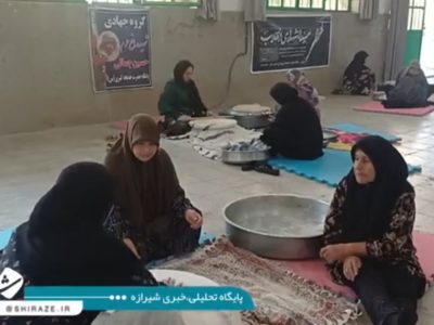 پخت نان جهادی در خورنگان: ۸۰ کیلو نان برای مقاومت مردمی ۴۵ روزه