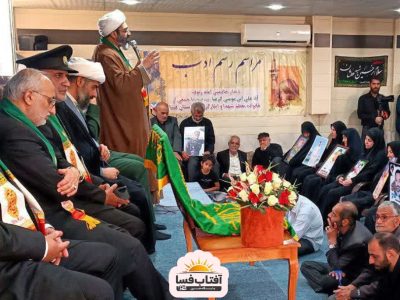 دیدار خادمان رضوی با خانواده شهدای رمضان فسا، همزمان با دهه کرامت و بزرگداشت شاهچراغ علیه‌السلام